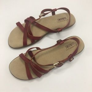 🛑 SOLD G.H. Bass Sandals Sunjuns Margie Size 8.5W Leather Cinnamon Color